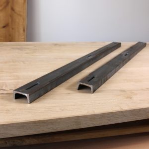 Gratleisten aus Rohstahl für Tischplatten Holz-Liebling DIY