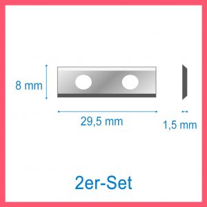 Ersatzmesser für Nutfräser 29,5x8x1,5 mm Ersatzklingen für Wendeplattenfräser