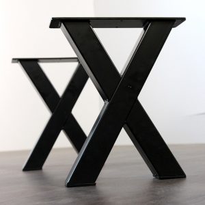 Couchtisch X-Tischgestell pulverbeschichtet schwarz