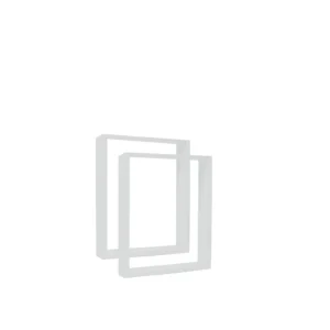 Kufen Stahlgestell Couchtisch 30cm weiß