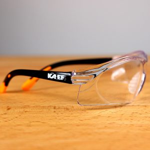 KAEF rahmenlose Schutzbrille aus klarem Polycarbonat
