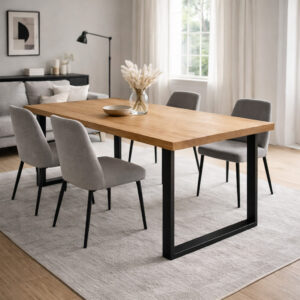 Anwendungsbeispiel-Esstisch-mit-Kufen-Stahlgestell-schwarz-pulverbeschichtet