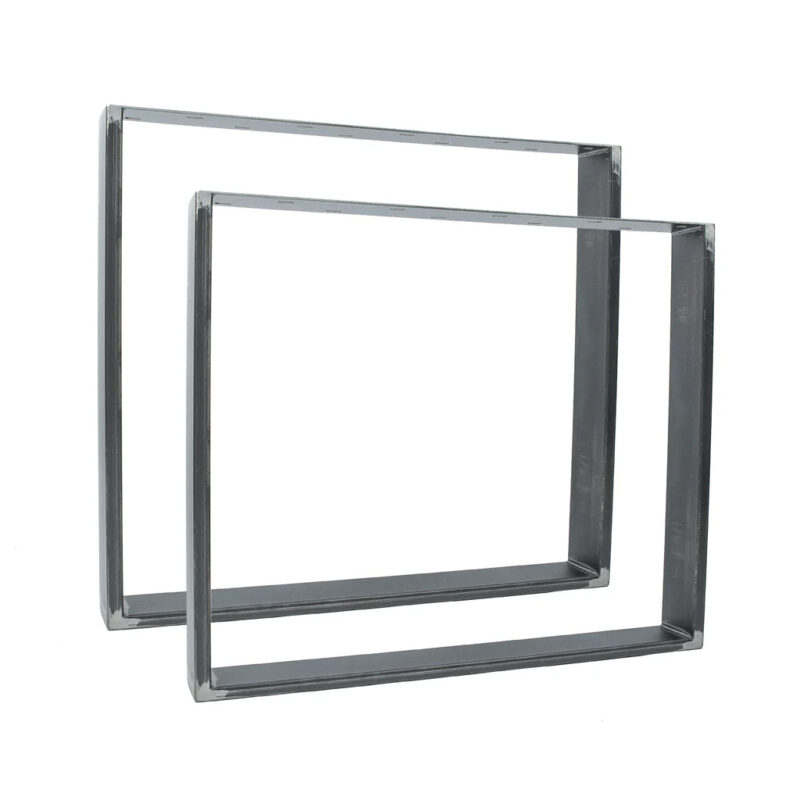 Kufen-Stahlgestell-80-cm-breit-Rohstahl-klar-pulverbeschichtet-