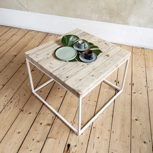 Couchtischgestell Cube weiß Beispiel