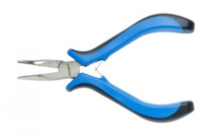 Halbrunde Präzisionszange, gebogen 130 mm