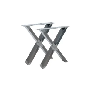 X-Form Stahlgestell Couchtisch Sitzbank B40 H42 Rohstahl