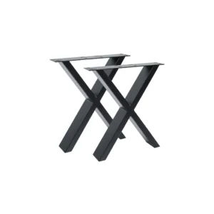 X-Form Stahlgestell Couchtisch Sitzbank B40 H42 schwarz