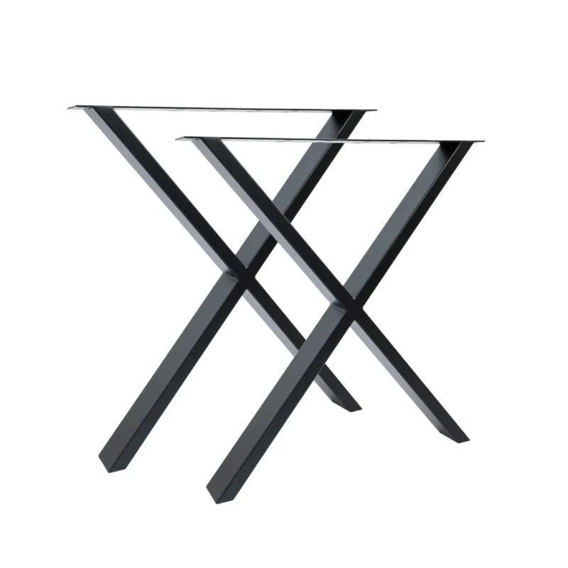 X-Form Stahlgestell Esstisch B70 H72 schwarz