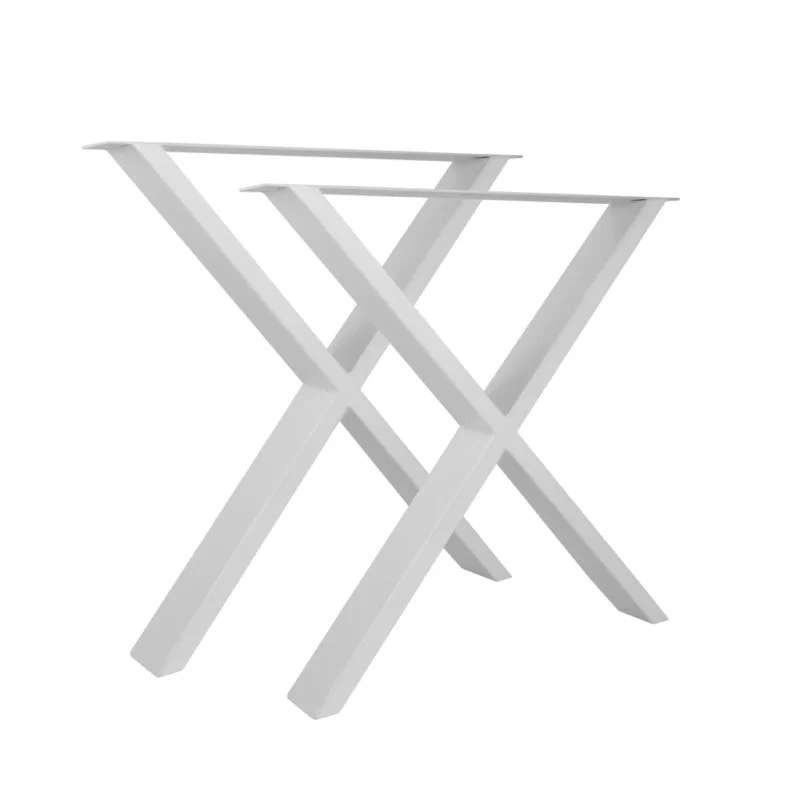 X-Form Stahlgestell Esstisch B70 H72 weiß