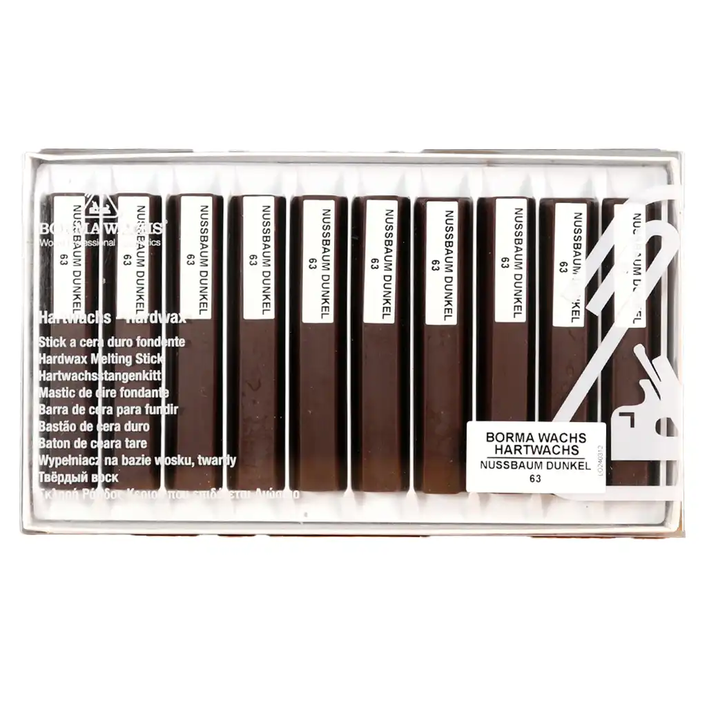 Bormawachs Hartwachs Stangen 63 Nussbaum im 10er Pack kaufen