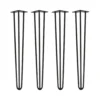 Hairpin Legs Tischbeine für Esstische im 4er Set in Schwarz matt freigestellt