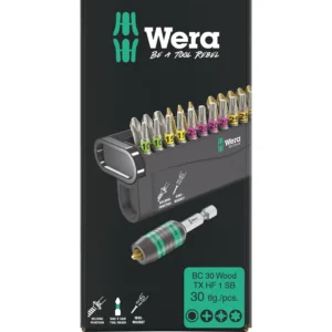 Wera Bit-Check 30 Wood TX HF 1 SB 30-teiliges Bit-Set in Verkaufsverpackung