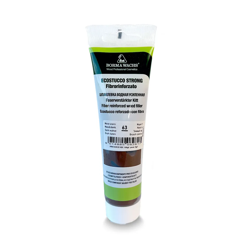BORMA Faserverstärkter Holzkitt Nussbaum 250g Tube