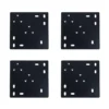Universal Montageplatte Tischbeine 4er Set in Schwarz aus massivem 3mm Stahl