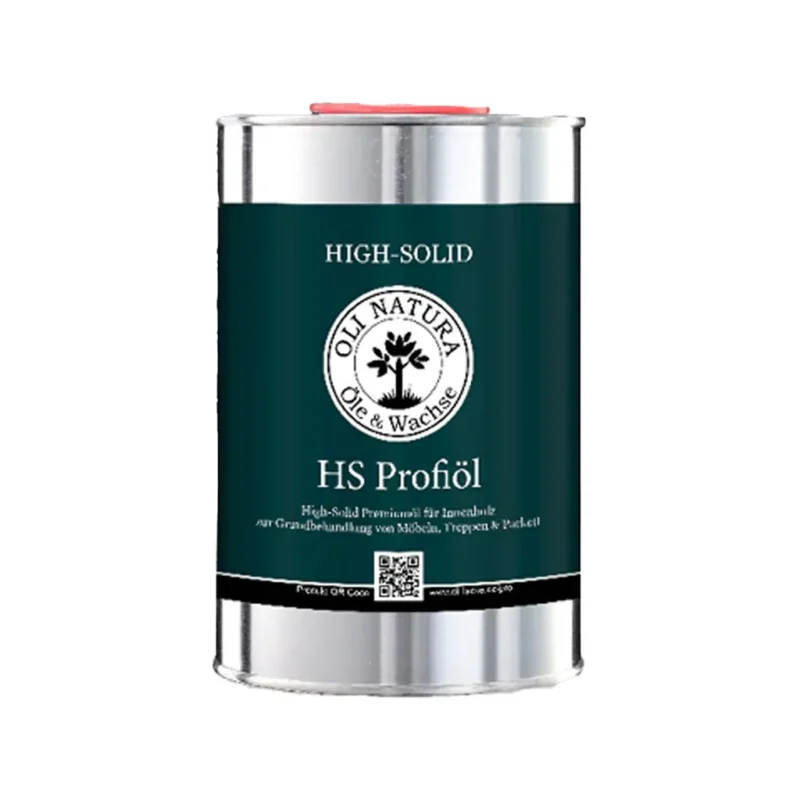 OLI-NATURA HS Profiöl Natur 1 Liter Blechdose – Lösemittelfreies High-Solid Holzöl für den professionellen Einmalauftrag