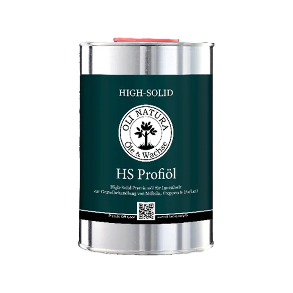 OLI-NATURA HS Profiöl Natur 1 Liter Blechdose – Lösemittelfreies High-Solid Holzöl für den professionellen Einmalauftrag