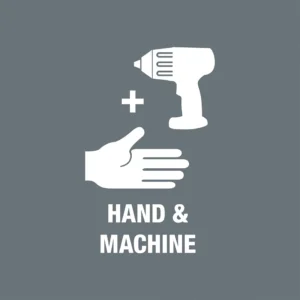 Wera Hand und Machine Icon zur Kennzeichnung der Eignung für Bithalter und Akkuschrauber-Betrieb