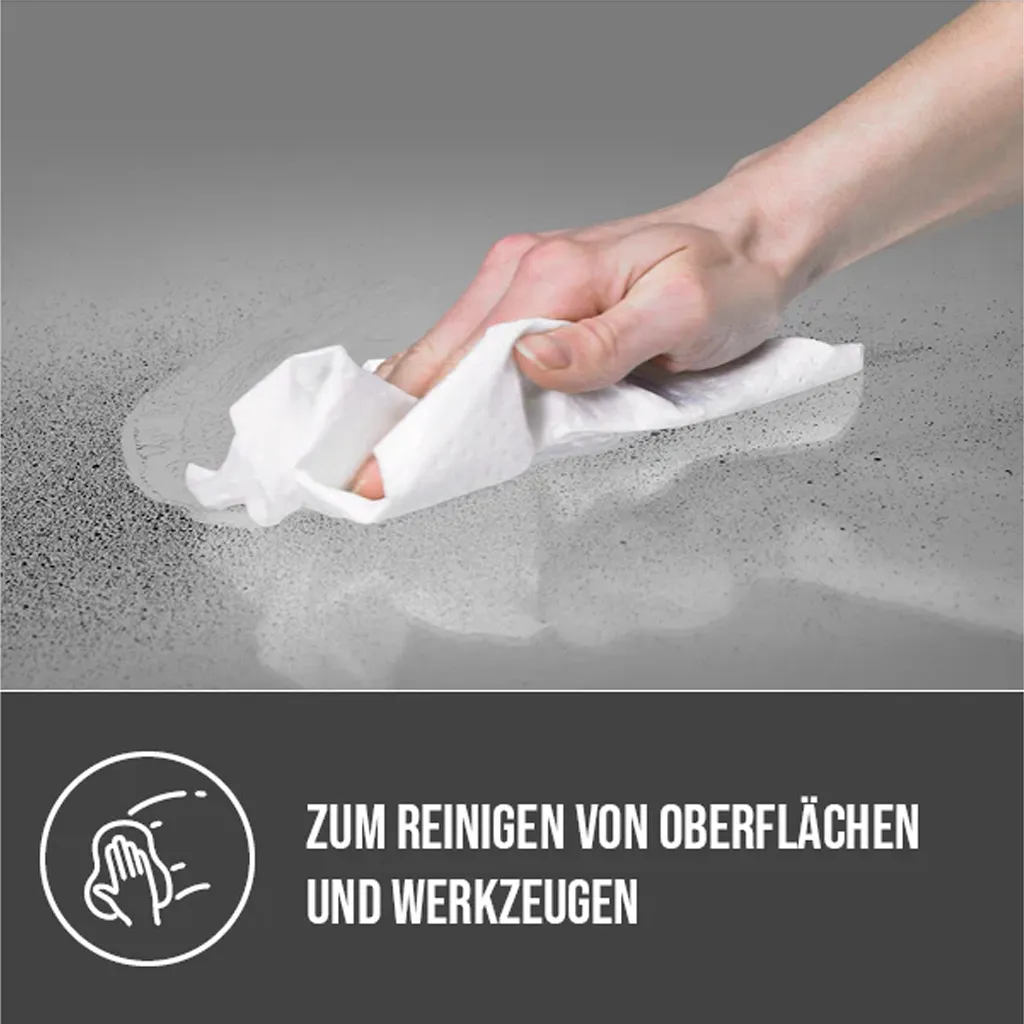 Fusselfreies OLI-NATURA Ölsaugtuch beim Reinigen von glatten Oberflächen, Verschmutzungen und Werkzeugen
